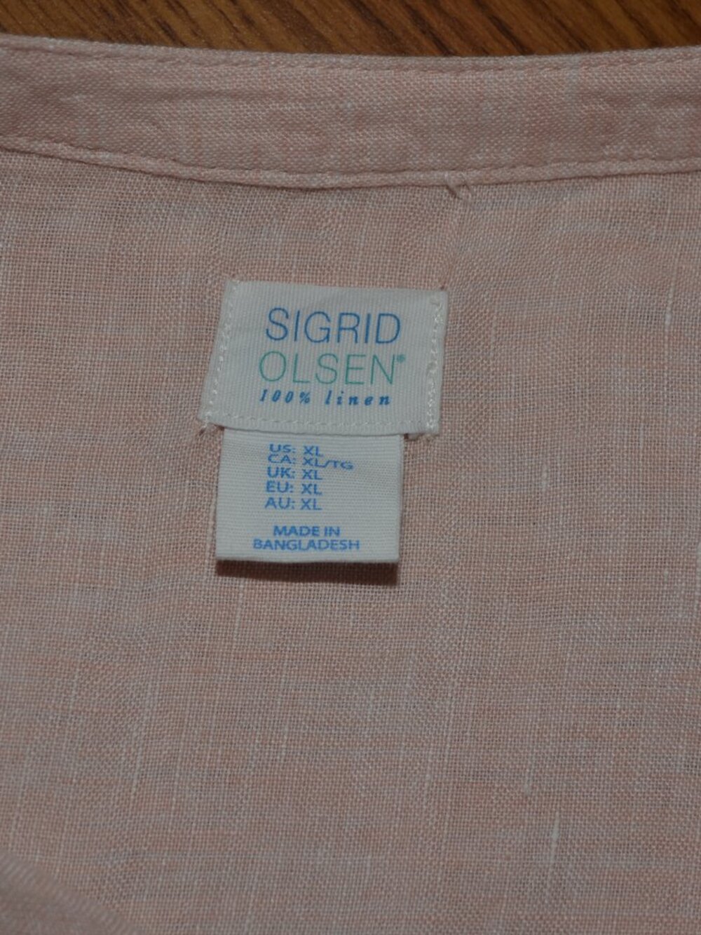 Sigrid Olsen Womens XL Linen Oversized Tunic Pockets Lagenlook Coastal Beachy - Picture 9 of 9
